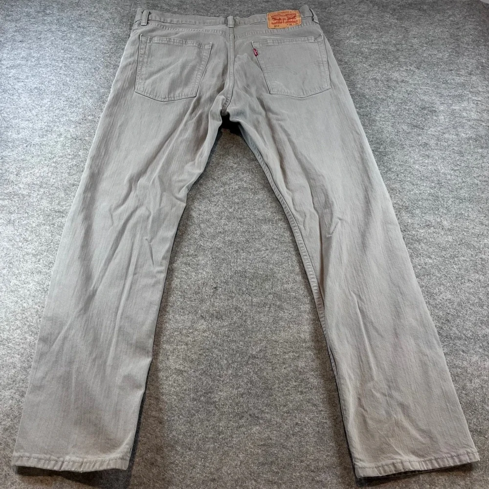 Levi's Mens 513 Slim Straight Grey Denim Jeans 36x30 Casual Minimalist Classic